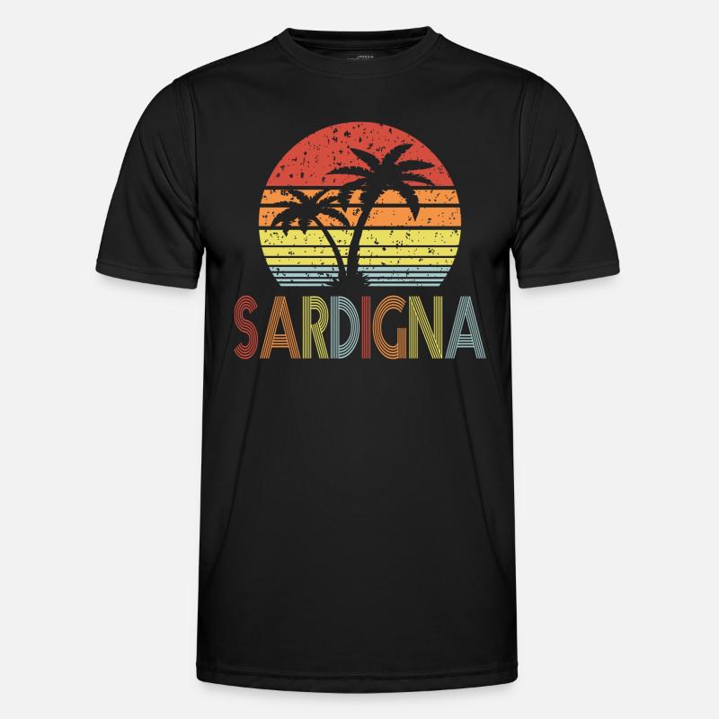 Sardigna - Männer Funktions-T-Shirt - Schwarz