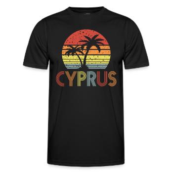 Cyprus - Men's Functional T-Shirt - black - Front - AI Model Male 178 dark (178cm)