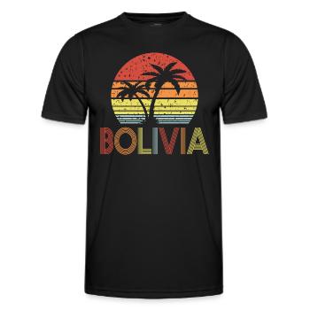 Bolivia - Men's Functional T-Shirt - black - Front - AI Model Male 178 dark (178cm)