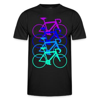Vélo de course Triathlon vélo cadeau cycliste dames - T-shirt sport Homme - noir - Devant - AI Model Male 178 dark (178cm)