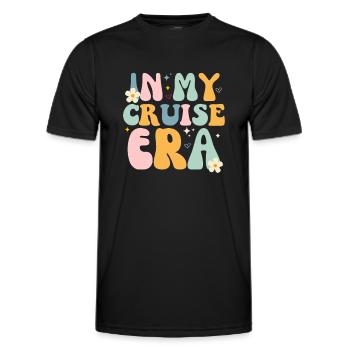In meiner Kreuzfahrt-Ära / Urlaub für Hochsee- und Schiffsliebhaber - Männer Funktions-T-Shirt - Schwarz - Vorne - AI Model Male 178 dark (178cm)