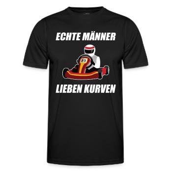 Gokart Go-Kart Go Kart Spruch Sprüche - Männer Funktions-T-Shirt - Schwarz - Vorne - AI Model Male 178 dark (178cm)