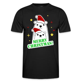Frohe Weihnachtsfeier - Männer Funktions-T-Shirt - Schwarz - Vorne - AI Model Male 178 dark (178cm)