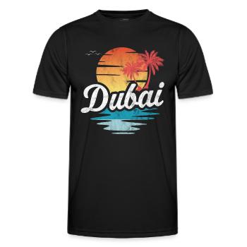 Strand von Dubai - Männer Funktions-T-Shirt - Schwarz - Vorne - AI Model Male 178 dark (178cm)