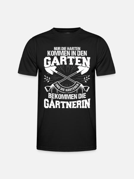 Gärtnerin - T Shirt Männer - Männer Funktions-T-Shirt - Schwarz