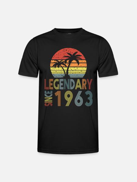 Legendary since 1963 - Männer Funktions-T-Shirt - Schwarz
