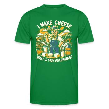 Käse machen - Männer Funktions-T-Shirt - Kelly Green - Vorne - AI Model Male 178 dark (178cm)