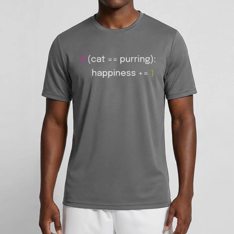 Conception de chat et de codage T-shirt sport Homme