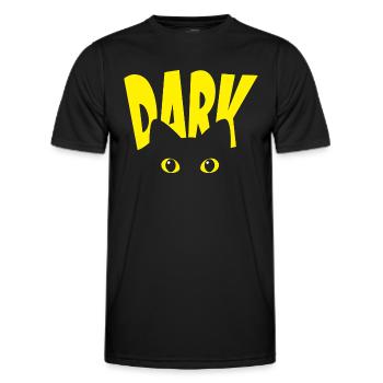 Dark Schwarze Katze - Männer Funktions-T-Shirt - Schwarz - Vorne - AI Model Male 178 dark (178cm)
