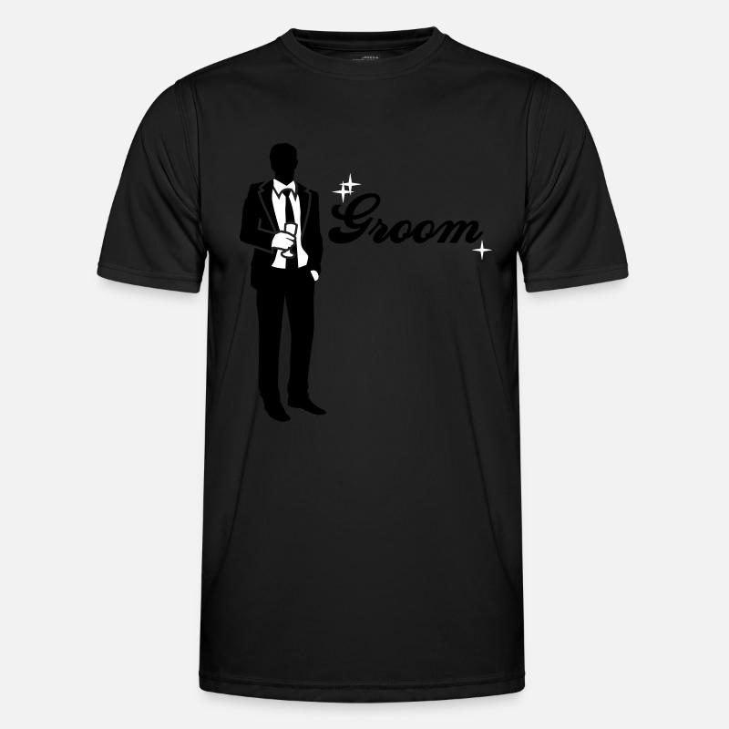 Groom - Team - Bride - Men's Functional T-Shirt - black