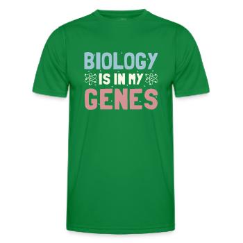 Biology - Men's Functional T-Shirt - kelly green - Front - AI Model Male 178 dark (178cm)