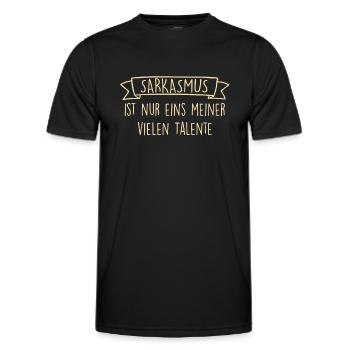 Sarkasmus - Männer Funktions-T-Shirt - Schwarz - Vorne - AI Model Male 178 dark (178cm)