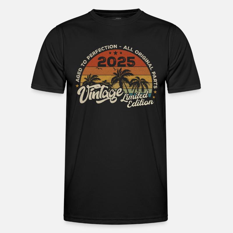 Vintage 2025 Geburtstag Retro 2025 Männer Funktions-T-Shirt