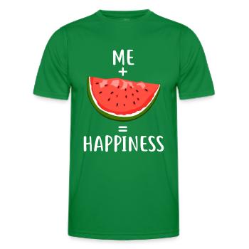 Me + Watermelon = Happiness - Männer Funktions-T-Shirt - Kelly Green - Vorne - AI Model Male 178 dark (178cm)