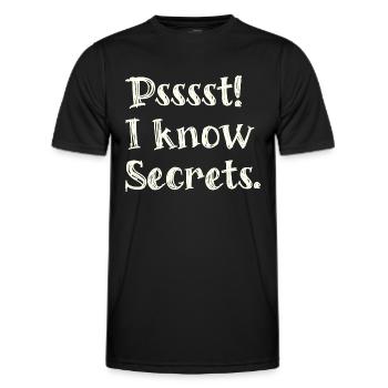 Pssst je connais les secrets - tshirt drôle pour les magiciens - T-shirt sport Homme - noir - Devant - AI Model Male 178 dark (178cm)