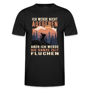 Ich Werde Nicht Aufgeben Aber Fluchen - Männer Funktions-T-Shirt - Schwarz - Vorne - AI Model Male 178 dark (178cm)