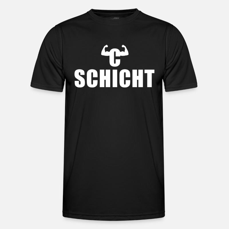 C Schicht Schichtarbeiter - Männer Funktions-T-Shirt - Schwarz