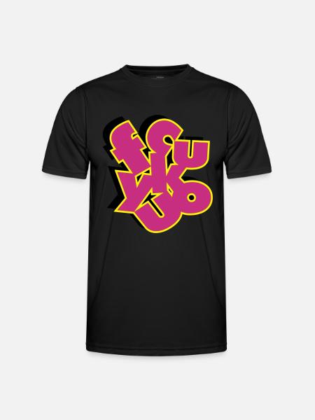 fcukyuo_3C_3D - Männer Funktions-T-Shirt - Schwarz