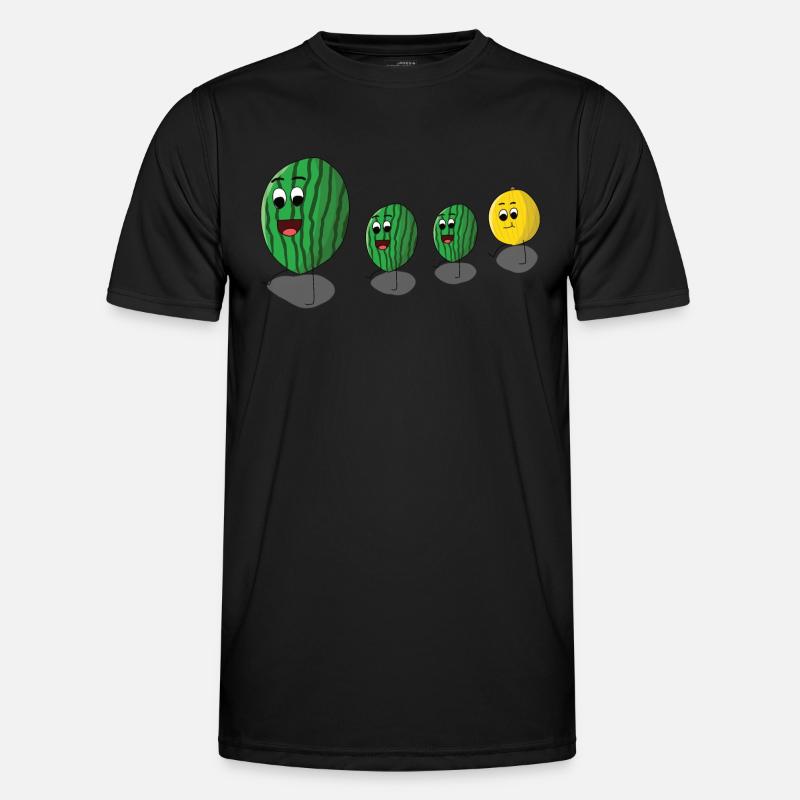Melonen - Männer Funktions-T-Shirt - Schwarz