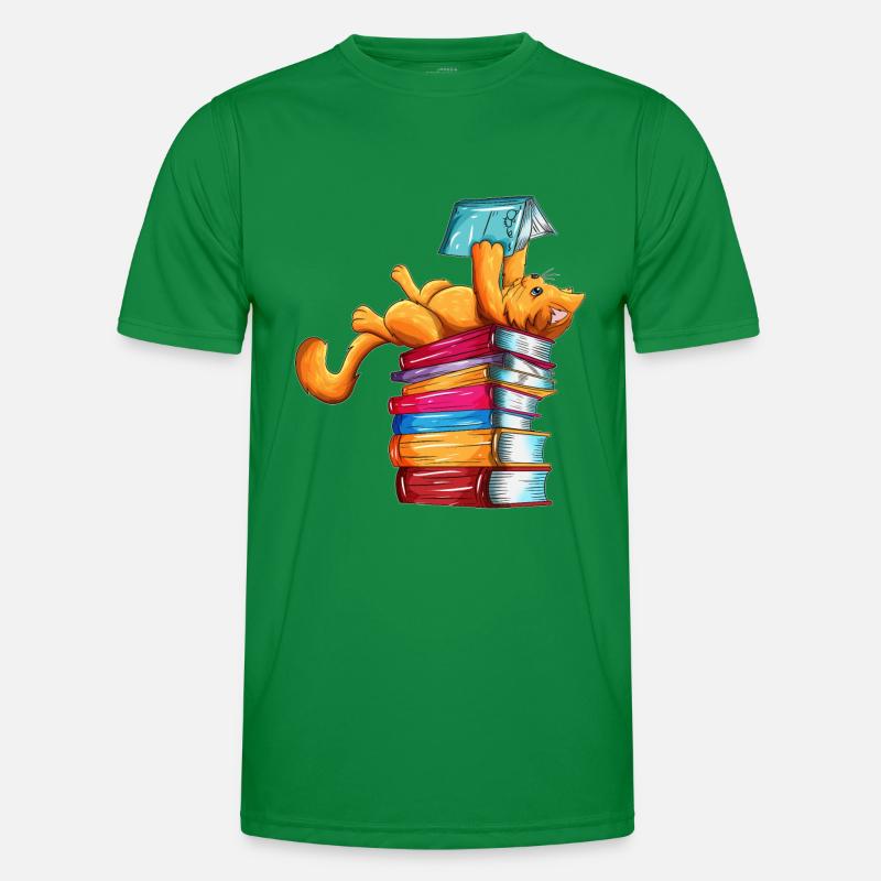 Cats Books Newspaper Reader Reader Outfit Men's Functional T-Shirt