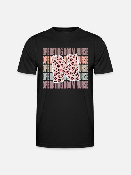 Leopard OP-Krankenschwester Leben - Männer Funktions-T-Shirt - Schwarz
