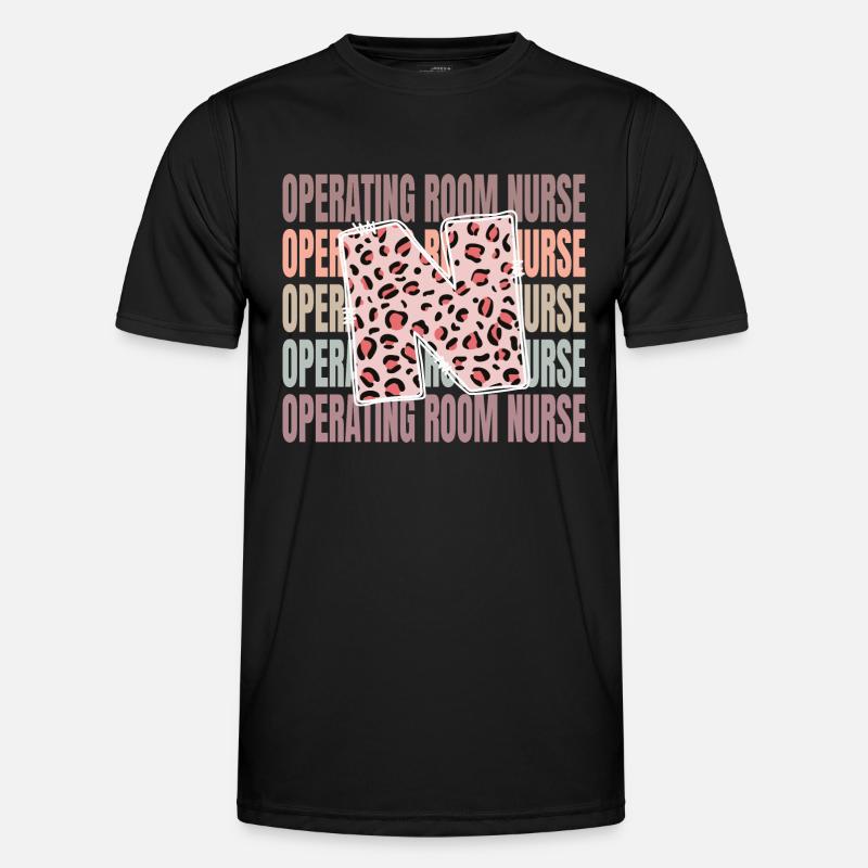 Leopard OP-Krankenschwester Leben - Männer Funktions-T-Shirt - Schwarz