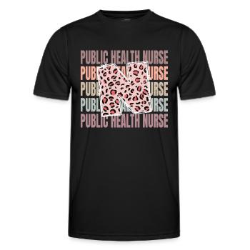 Leopard Infirmière de santé publique Vie - T-shirt sport Homme - noir - Devant - AI Model Male 178 dark (178cm)