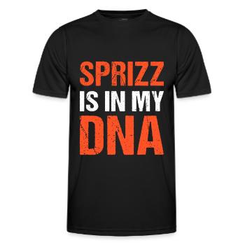 Sprizz est dans mon ADN Alcool Apéritif amer - T-shirt sport Homme - noir - Devant - AI Model Male 178 dark (178cm)
