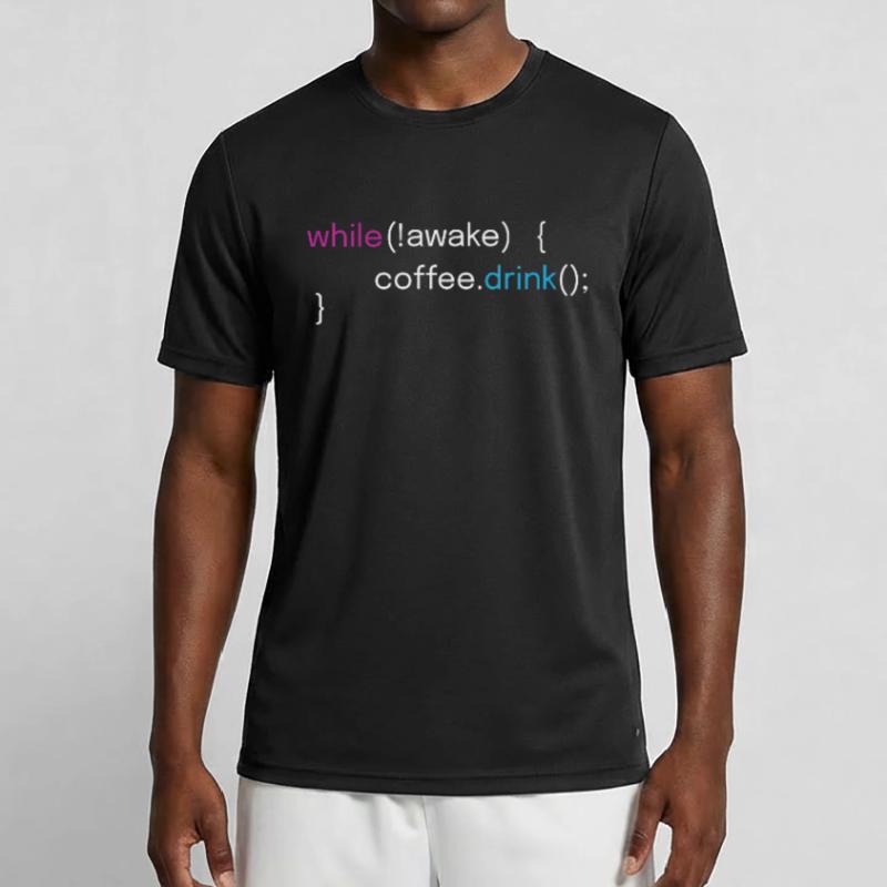 Lustiges Kaffee- und Coding-Programmierer-Design Männer Funktions-T-Shirt