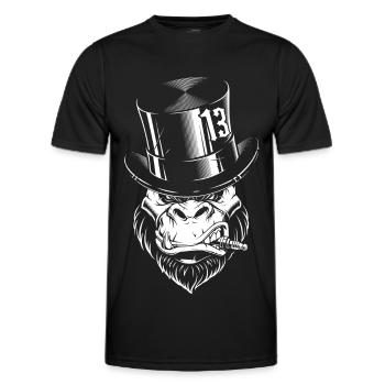 Unlucky Gorilla - Männer Funktions-T-Shirt - Schwarz - Vorne - AI Model Male 178 dark (178cm)