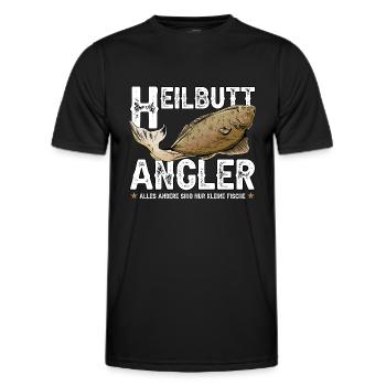 Heilbutt Angler - Männer Funktions-T-Shirt - Schwarz - Vorne - AI Model Male 178 dark (178cm)