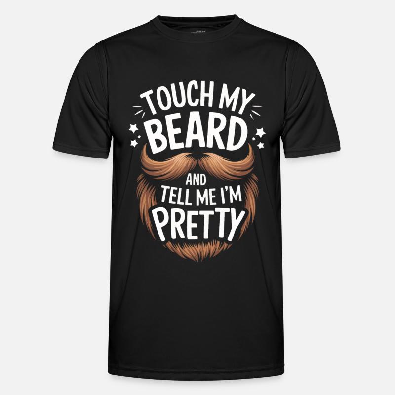 Beard Mustache Bearded Men - Men's Functional T-Shirt - black