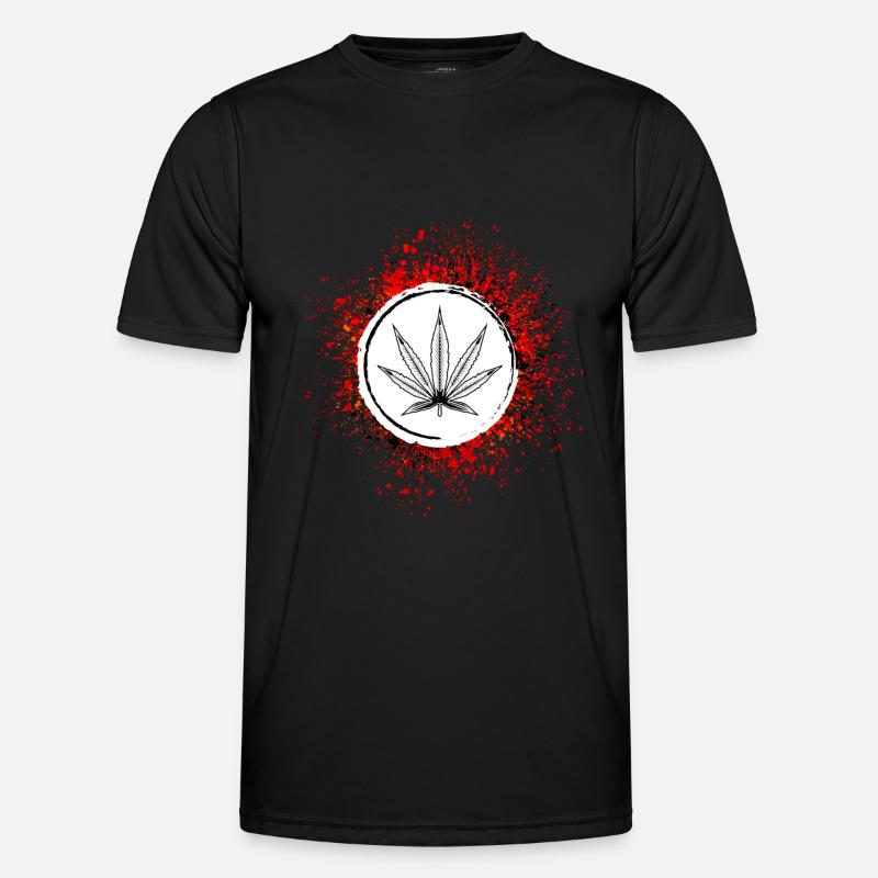 Hemp Leaf Icon Cannabis Men's Functional T-Shirt