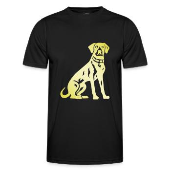 Silhouette de chien dalmatien - T-shirt sport Homme - noir - Devant - AI Model Male 178 dark (178cm)
