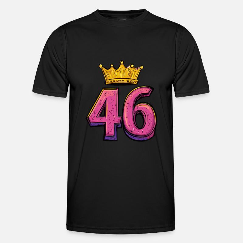 46 Number Krone - Men's Functional T-Shirt - black
