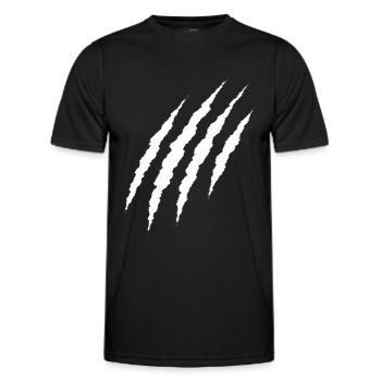 weiße Klaue - Männer Funktions-T-Shirt - Schwarz - Vorne - AI Model Male 178 dark (178cm)
