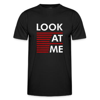 Déclaration Regardez-moi - T-shirt sport Homme - noir - Devant - AI Model Male 178 dark (178cm)