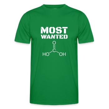 Acide carbonique H2CO3 le plus recherché - T-shirt sport Homme - vert - Devant - AI Model Male 178 dark (178cm)