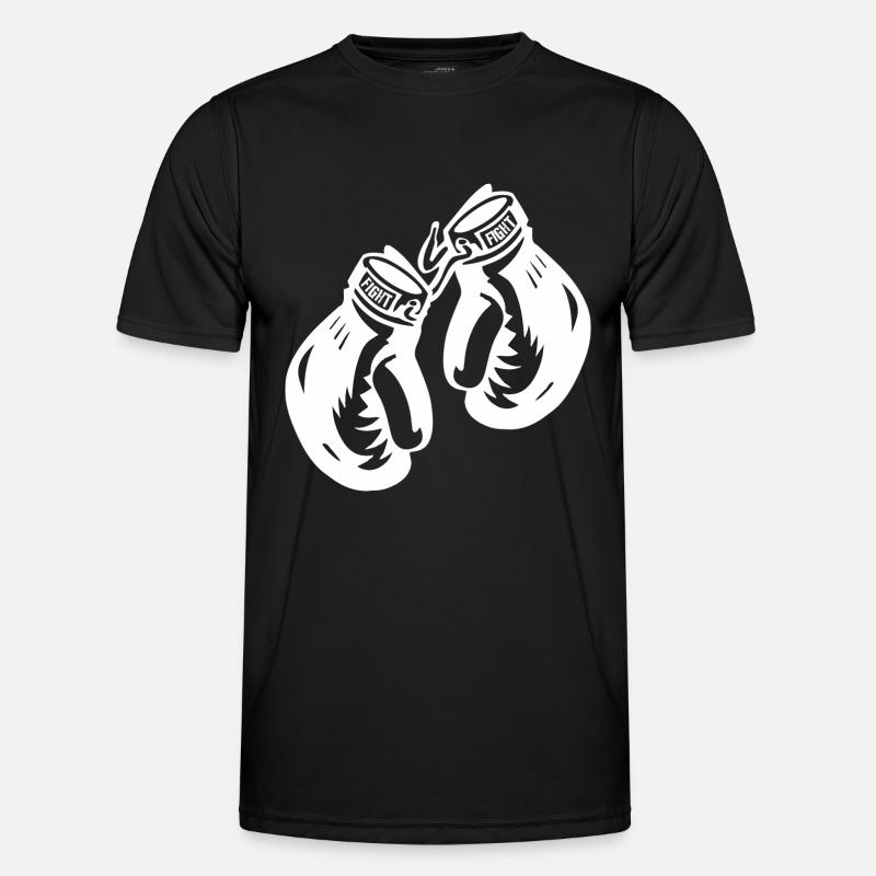 Boxhandschuhe - Männer Funktions-T-Shirt - Schwarz