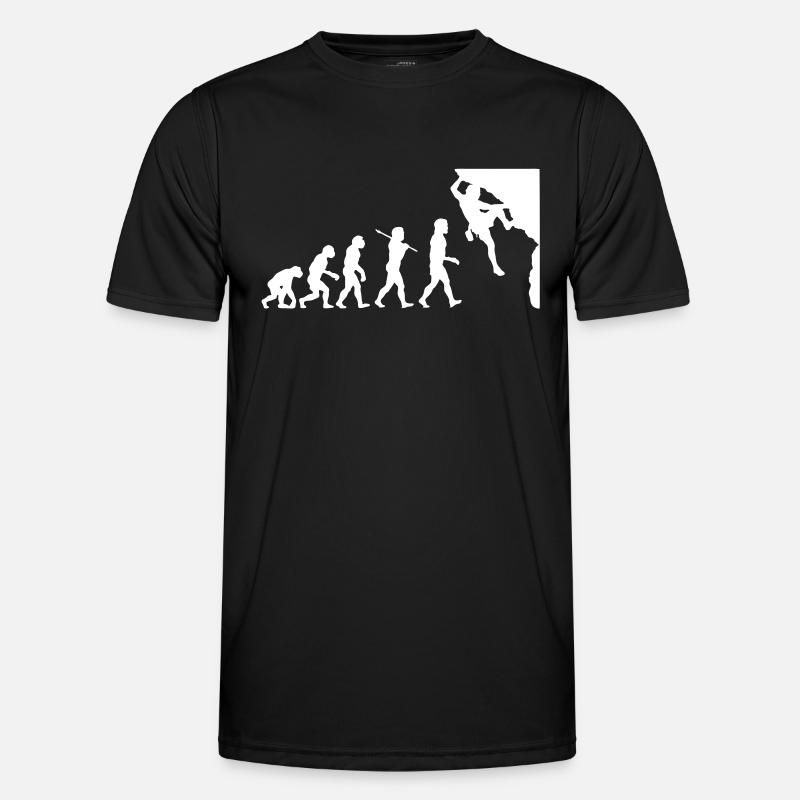 Rock Climbing Evolution - Men's Functional T-Shirt - black