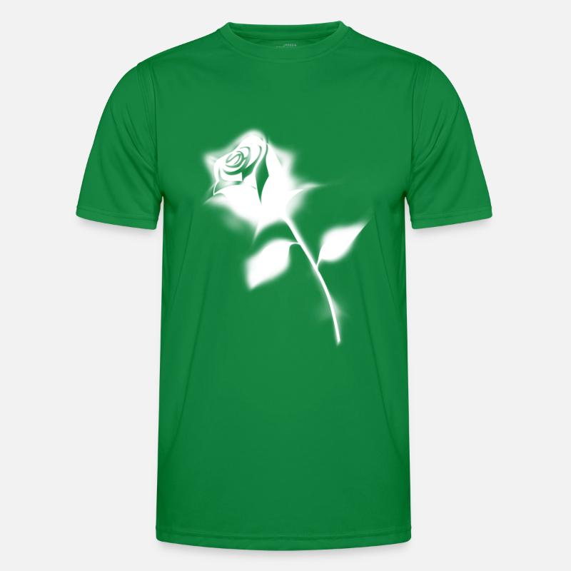 Rose blanche T-shirt sport Homme