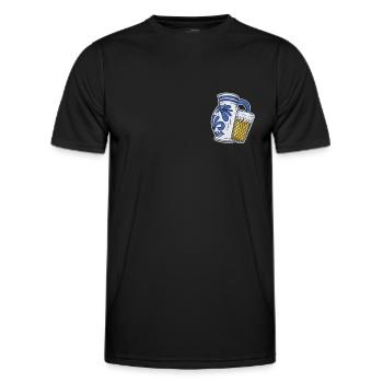 Ebbelwoi Drôle logo Eppler Cidre Francfort - T-shirt sport Homme - noir - Devant - AI Model Male 178 dark (178cm)