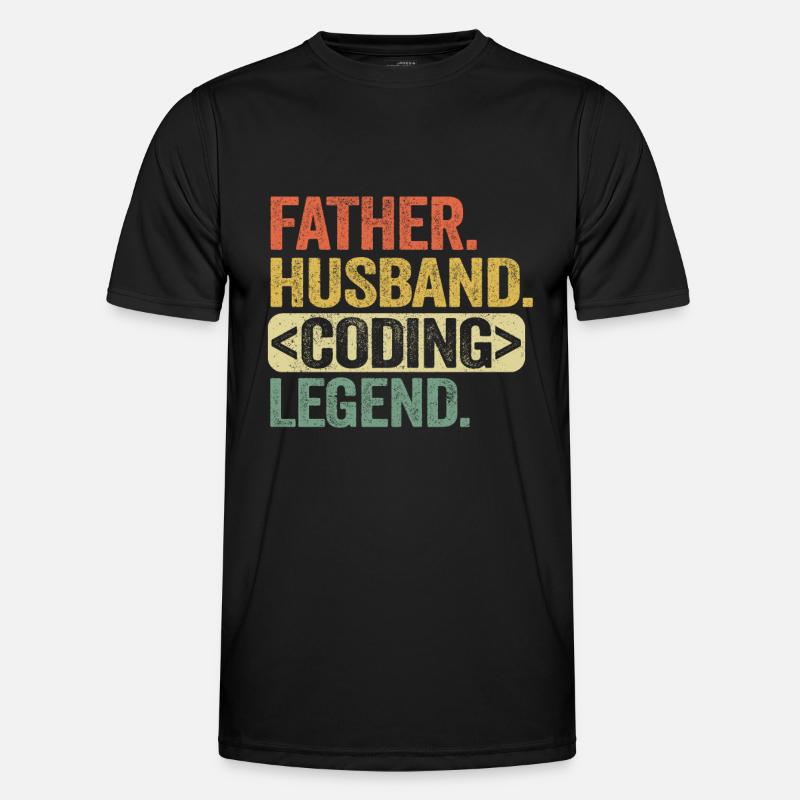Père mari coding légende programmeur admin T-shirt sport Homme