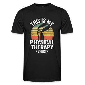 Künstliches Knie Knie Operation Physio Therapie - Männer Funktions-T-Shirt - Schwarz - Vorne - AI Model Male 178 dark (178cm)