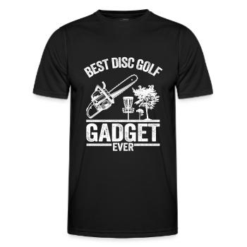 Disc Golf Gadget Vintage Disc Golfer sort - T-shirt sport Homme - noir - Devant - AI Model Male 178 dark (178cm)