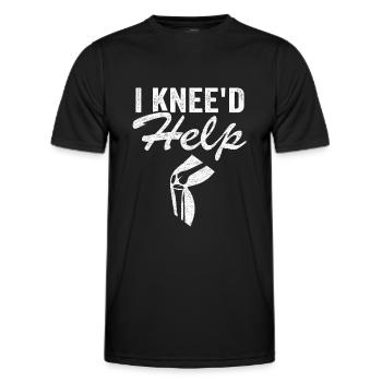 Knie Operation Künstliches Knie Geschenk Genesung - Männer Funktions-T-Shirt - Schwarz - Vorne - AI Model Male 178 dark (178cm)