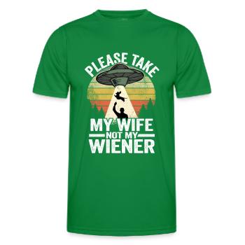 Teckel papa maître teckel propriétaire blaireau - T-shirt sport Homme - vert - Devant - AI Model Male 178 dark (178cm)