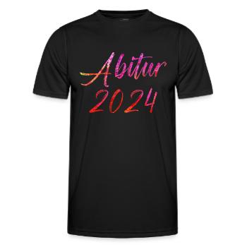 Abitur 2024 - Männer Funktions-T-Shirt - Schwarz - Vorne - AI Model Male 178 dark (178cm)