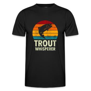Rainbow Trout Trout Sport Fly Fishing and Fishing - Men's Functional T-Shirt - black - Front - AI Model Male 178 dark (178cm)