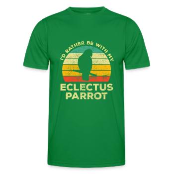 Lustig, ich wäre lieber mit meinem roten Papagei - Männer Funktions-T-Shirt - Kelly Green - Vorne - AI Model Male 178 dark (178cm)